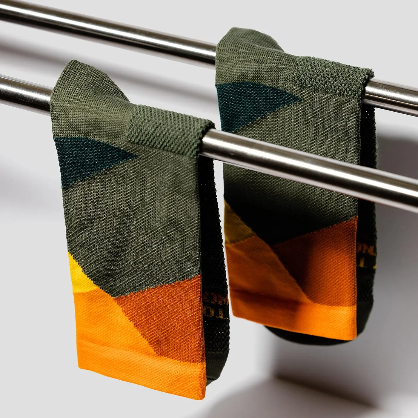 Intersection Olive Orange Sock (Limited Sizes)