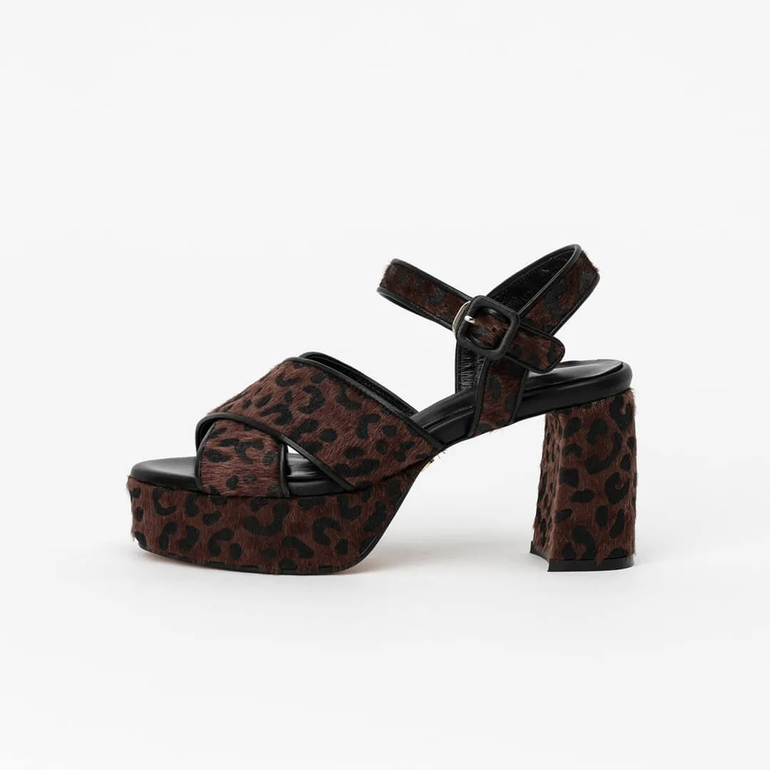 KAST - velvet platform sandal