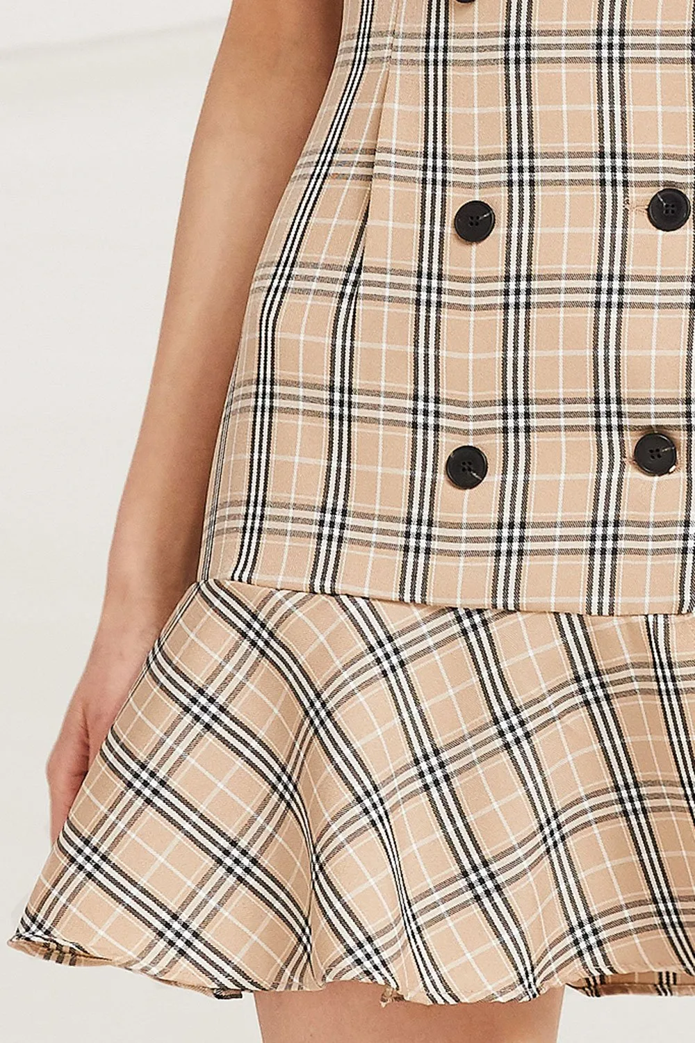 Kaya Plaid Check Blazer Dress