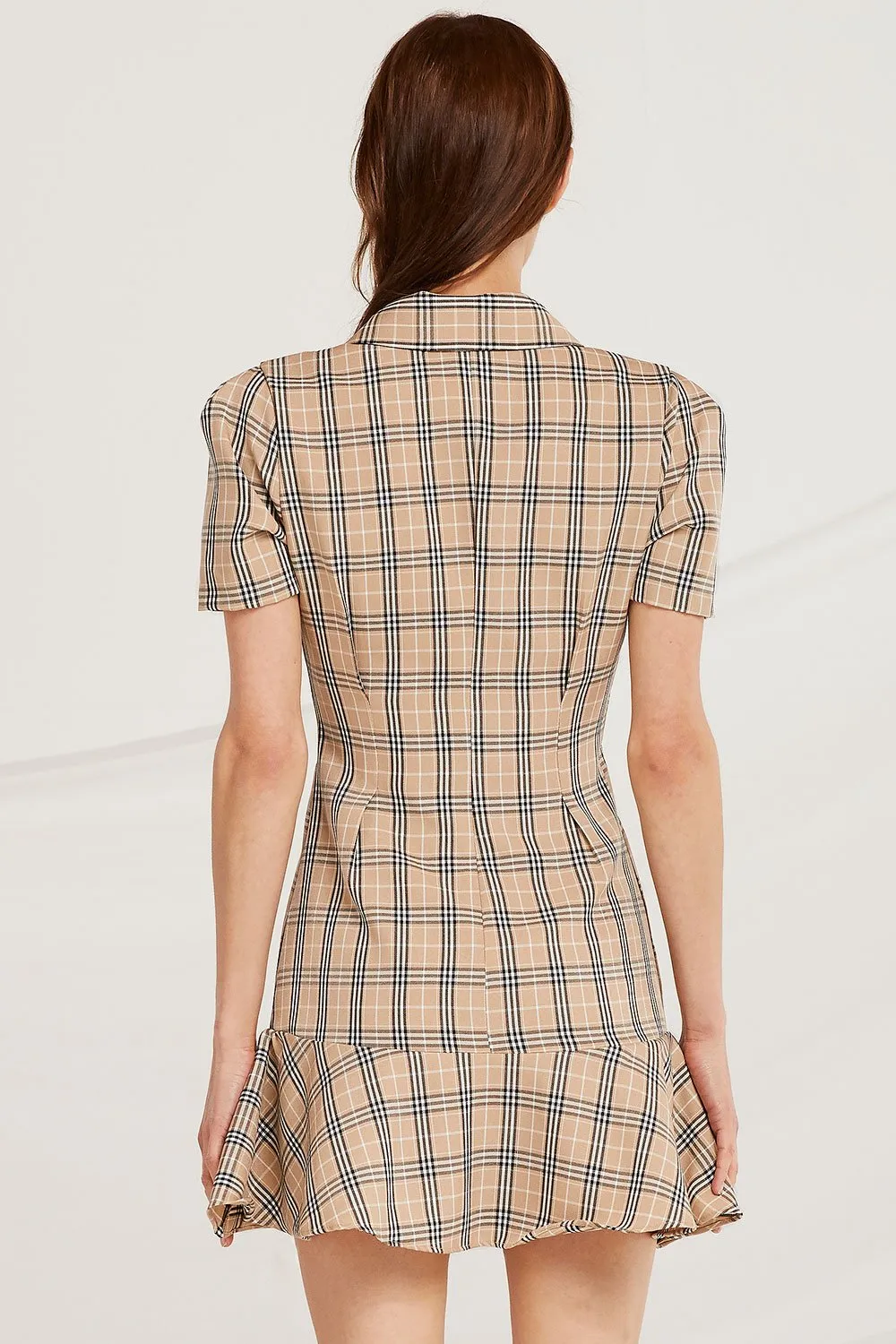 Kaya Plaid Check Blazer Dress