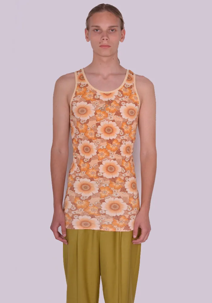 LU'U DAN MT056J-CJP WALLPAPER FLOWERS PRINTED TANKTOP