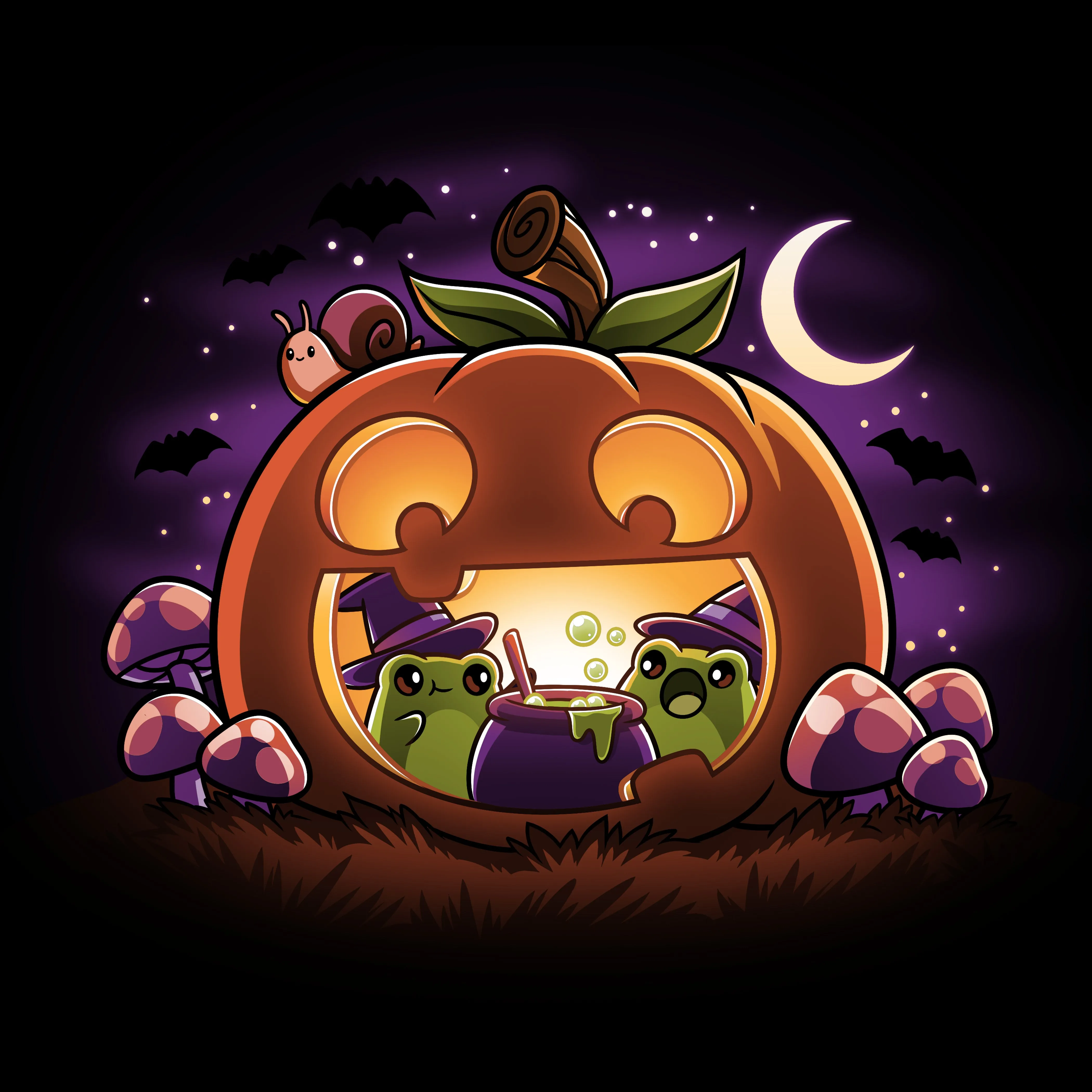 Pumpkin Frog Witches