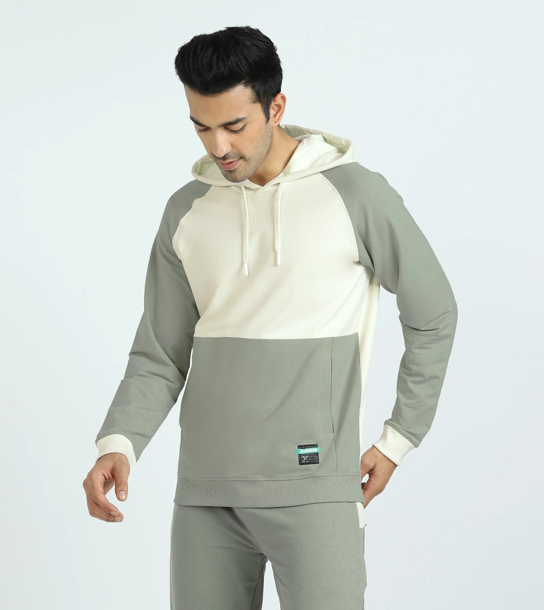 Quest French Terry Cotton Hoodie And Joggers Co-ord Set Butter White