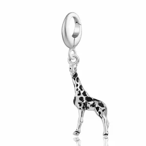 Silver Giraffe Charm