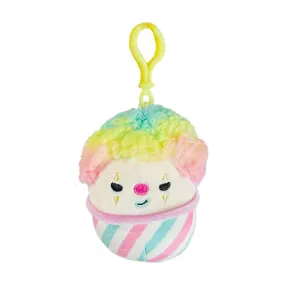 Squishmallow 3.5 Inch Declan the Snowcone Clown Plush Clip