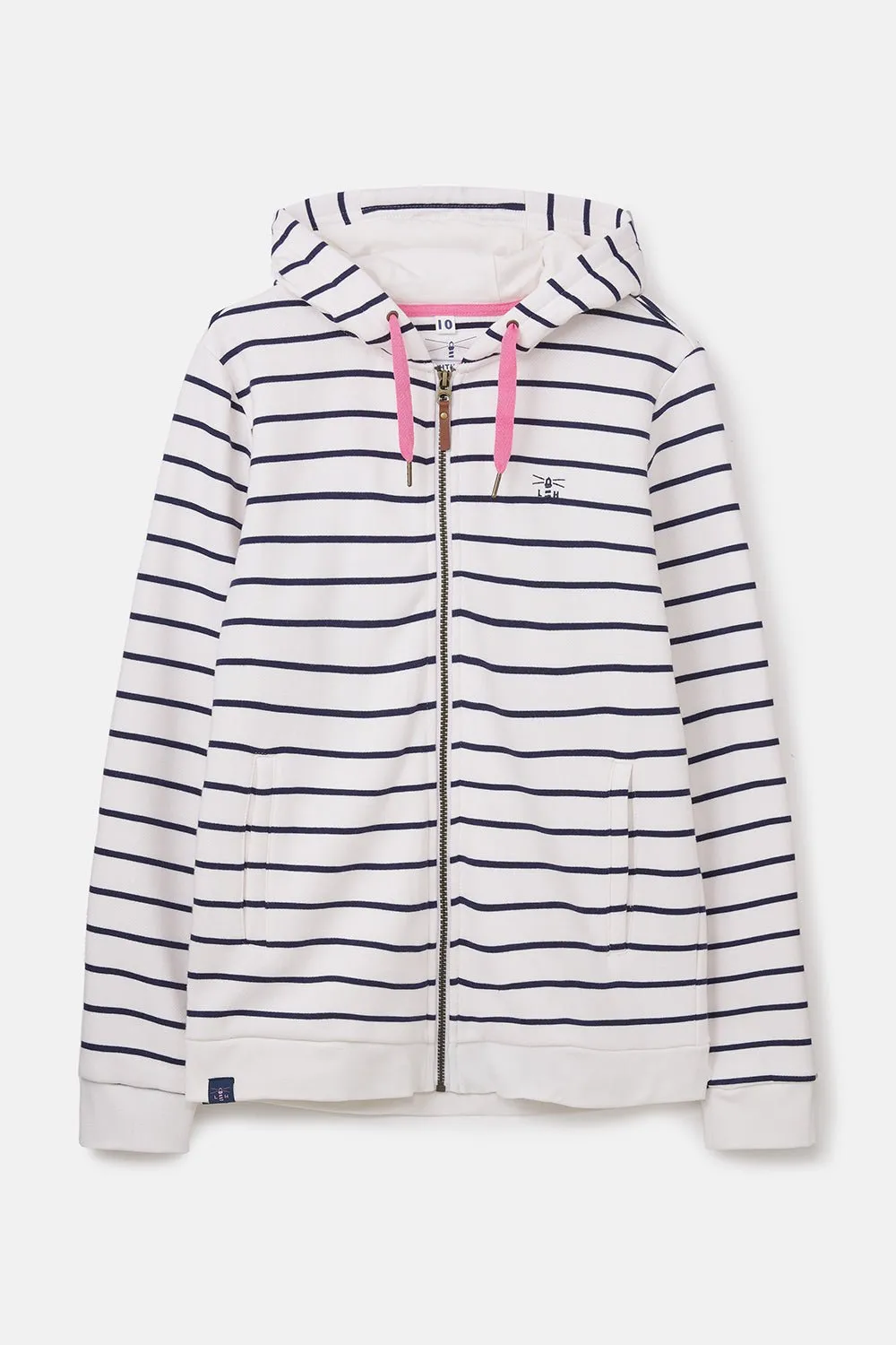 Strand Hooded Top - Navy Striped