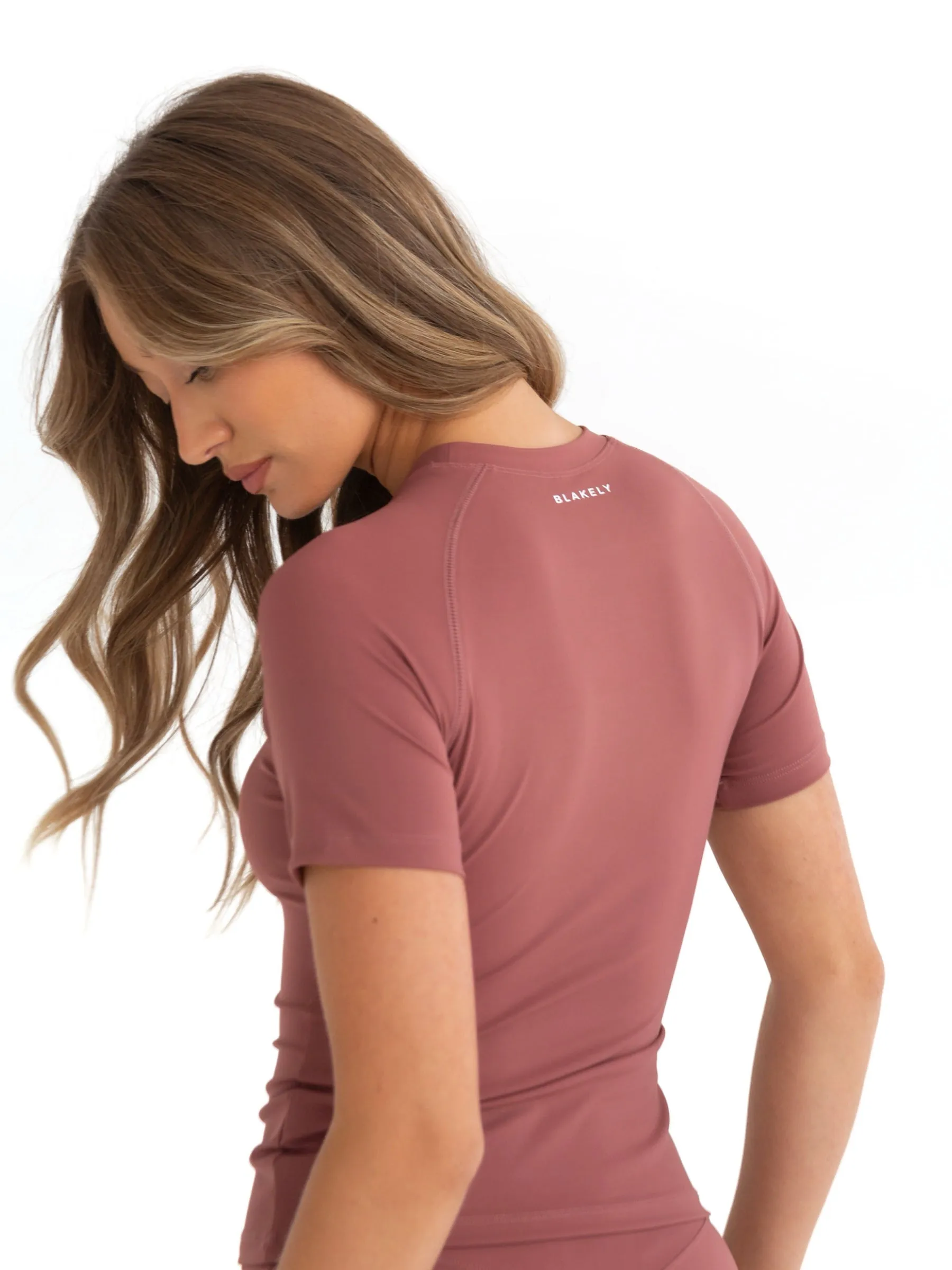 Studio Active T-Shirt - Burnt Mauve