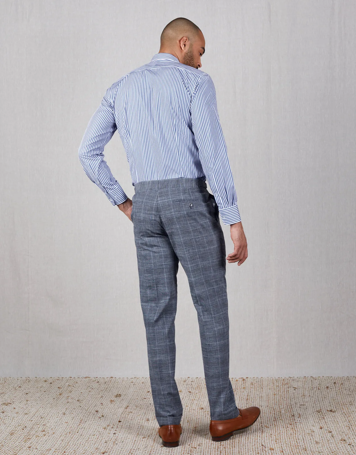 Whetu Blue & Beige Check Suit