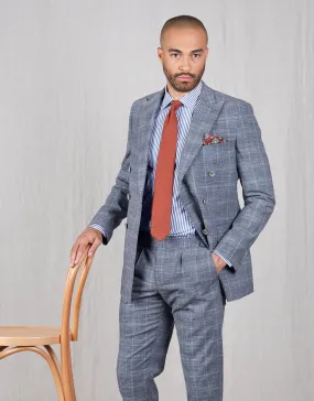 Whetu Blue & Beige Check Suit