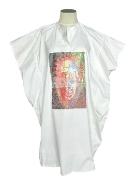 White OS Graphic Tunic Dress