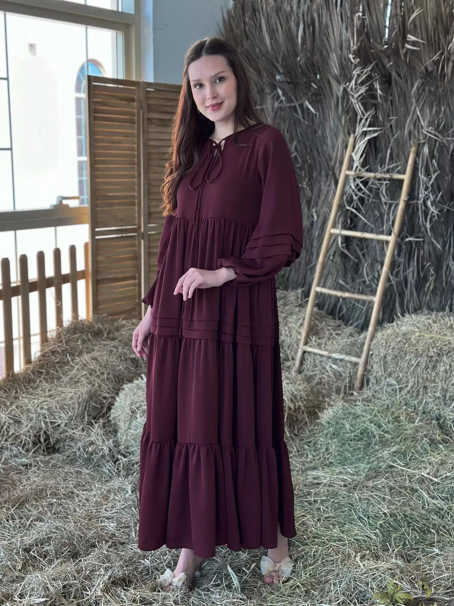 Wineberry Long Dress