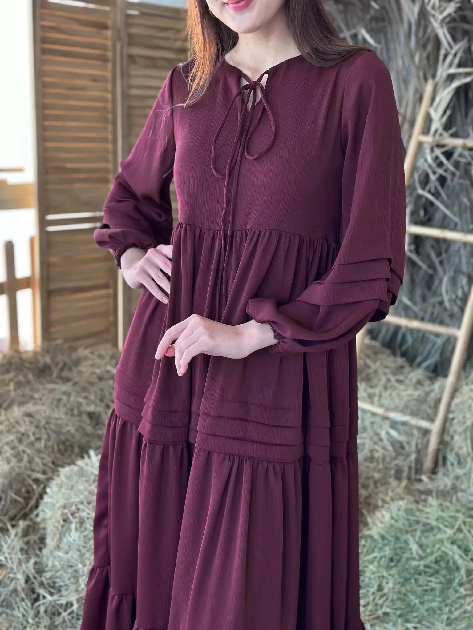 Wineberry Long Dress